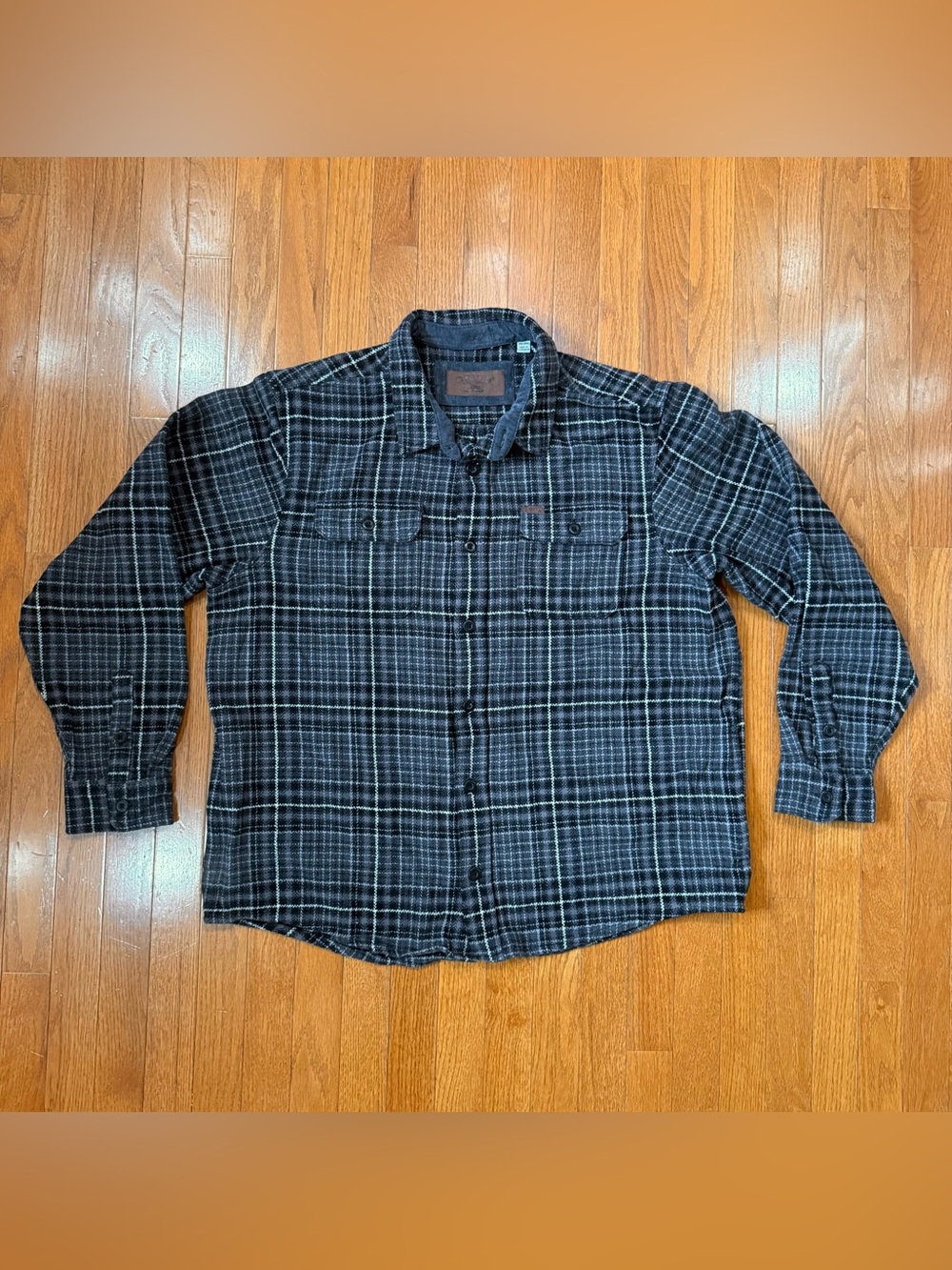 Orvis Mens XXL Heavyweight Flannel Shirt Jacket Plaid Shacket Pockets Cotton 2XL